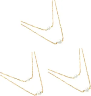 BESPORTBLE Pearl Necklace Vintage Jewelry for Women Necklace Jewelry Double Layer Neck Chains Pearl Choker Women