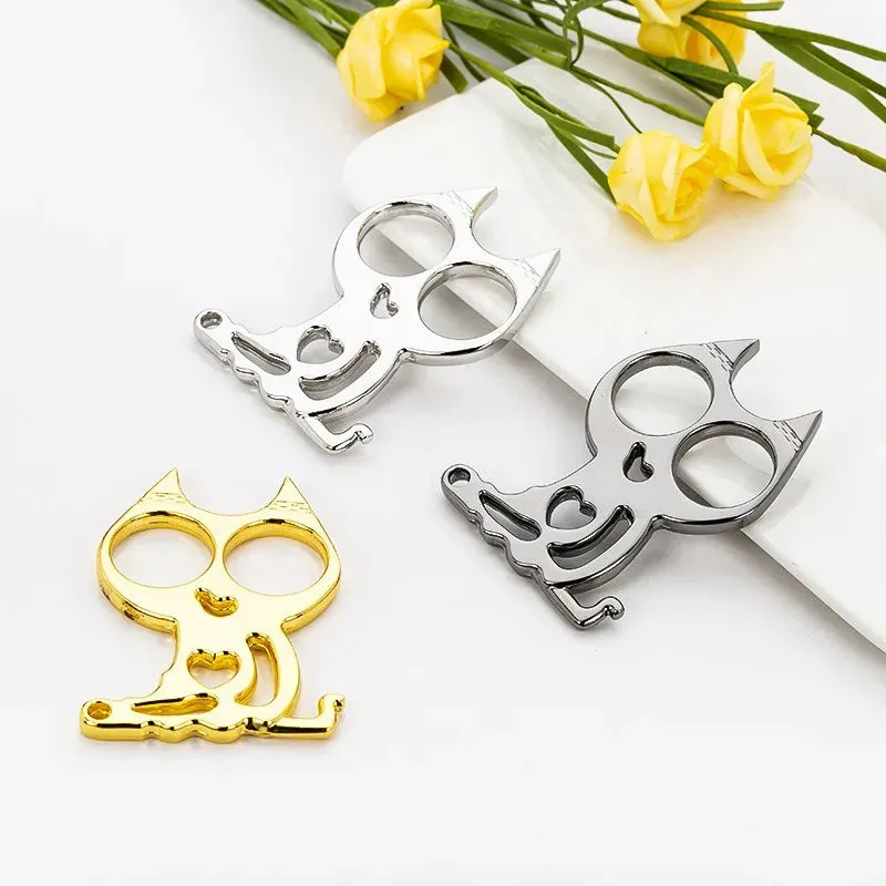 Big Cat Self Defense Knuckles Keychain