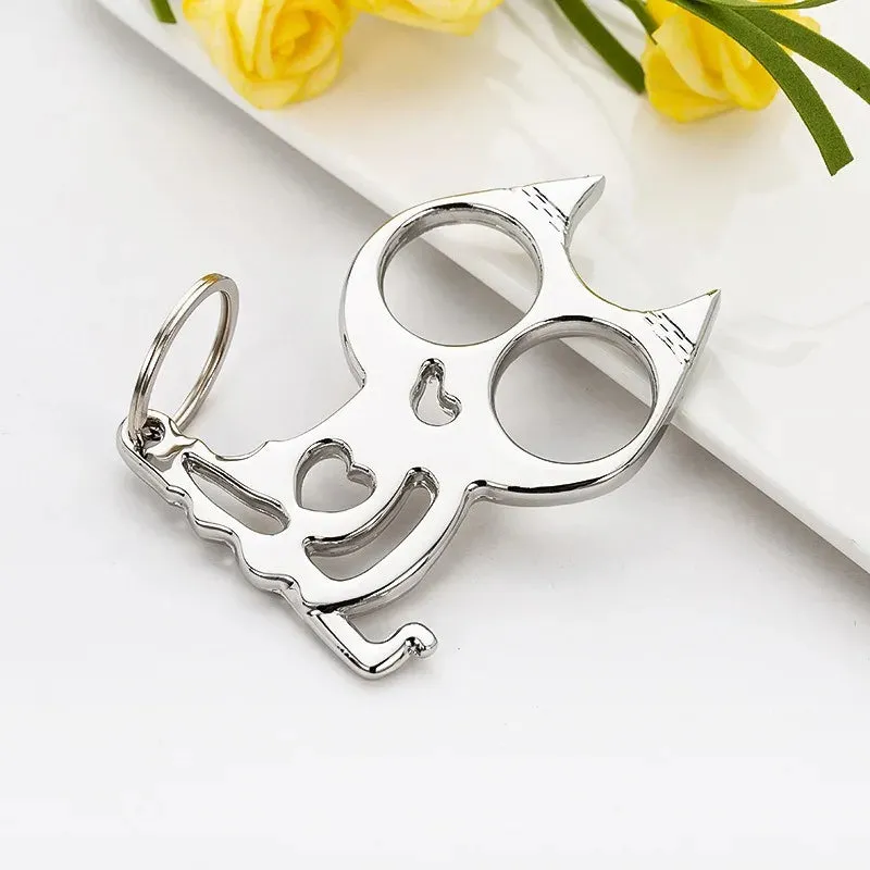 Big Cat Self Defense Knuckles Keychain