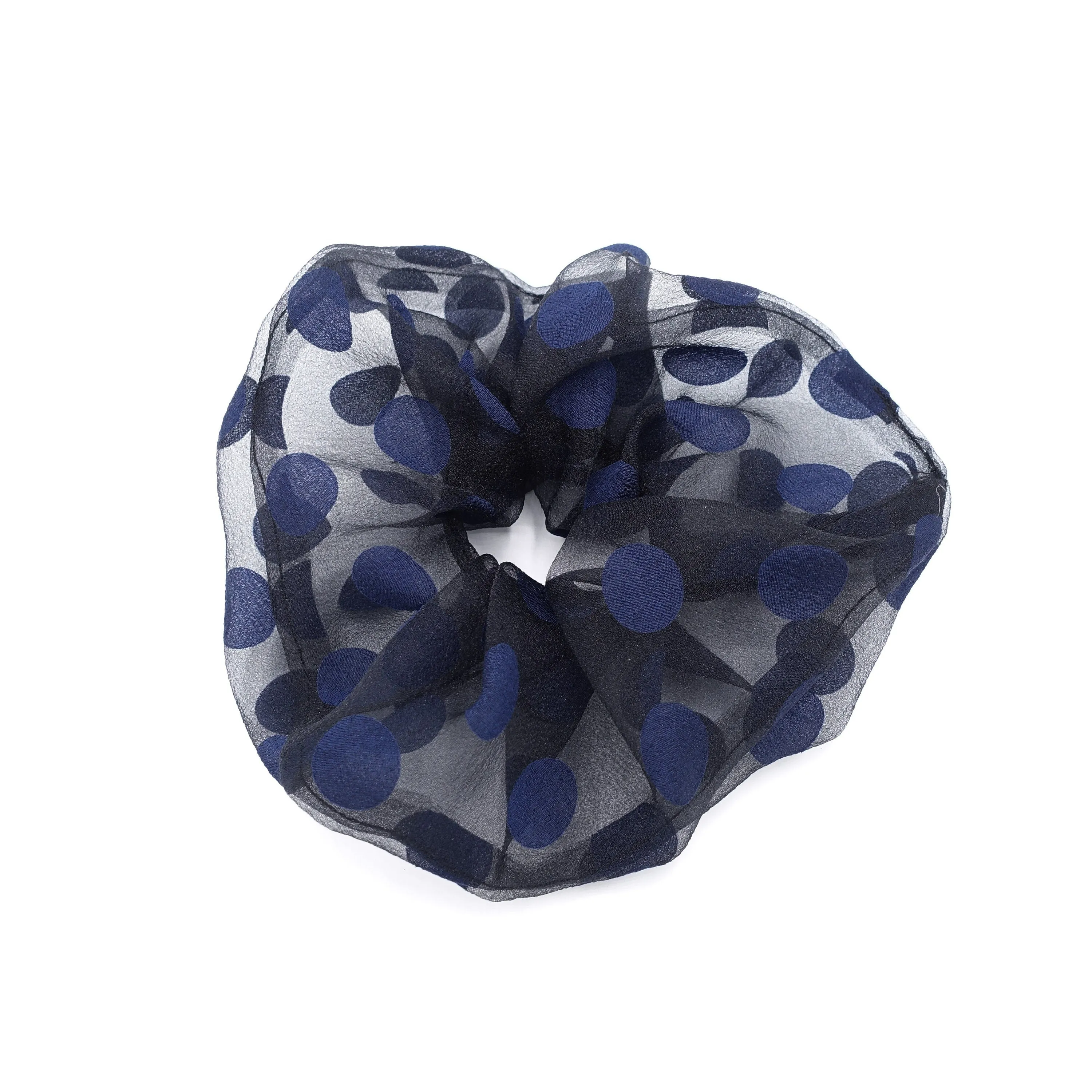 big size dot scrunchies organza hair ties stylish women hair accessory