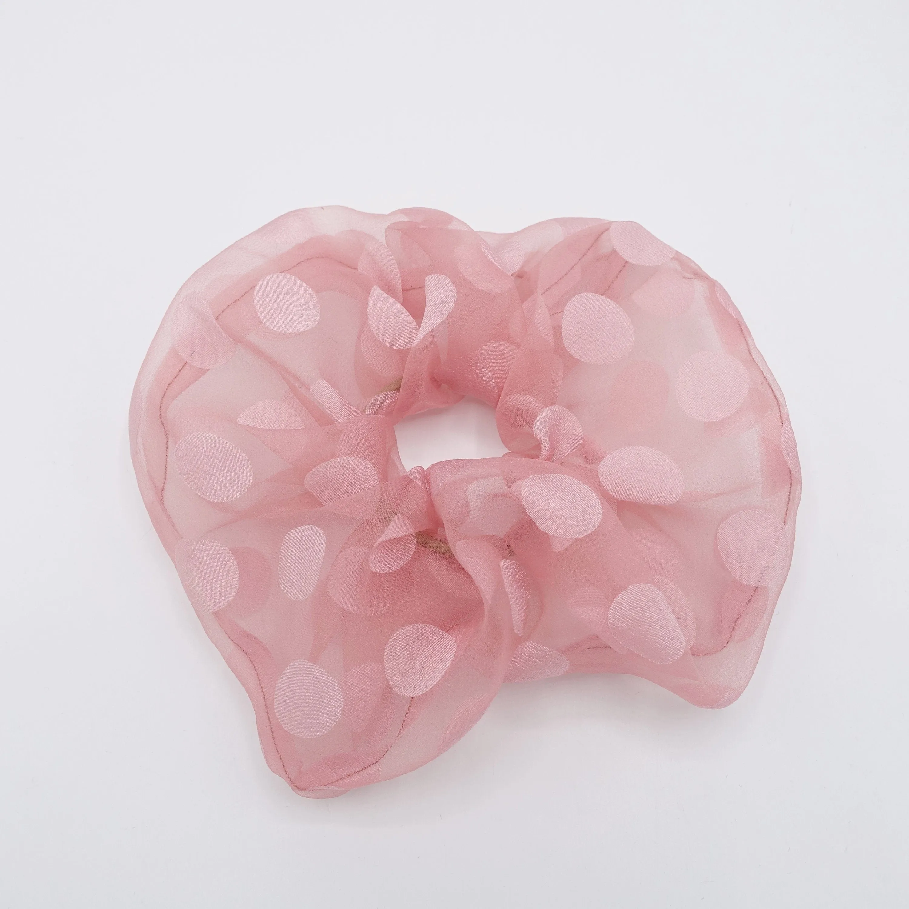 big size dot scrunchies organza hair ties stylish women hair accessory