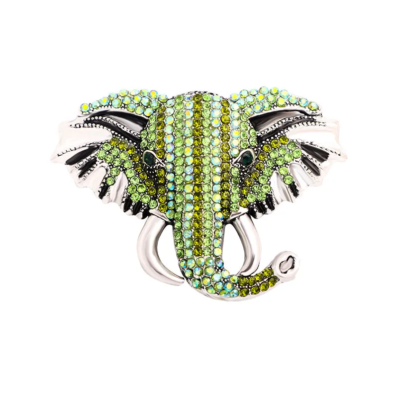 Big Sparkling Elephant Brooches For Women