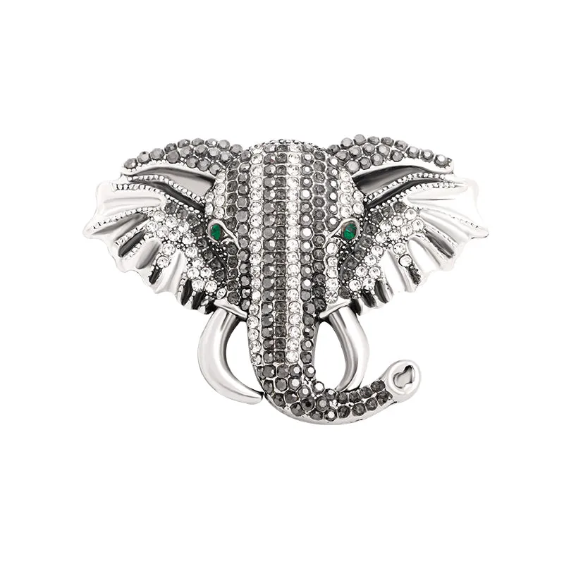 Big Sparkling Elephant Brooches For Women