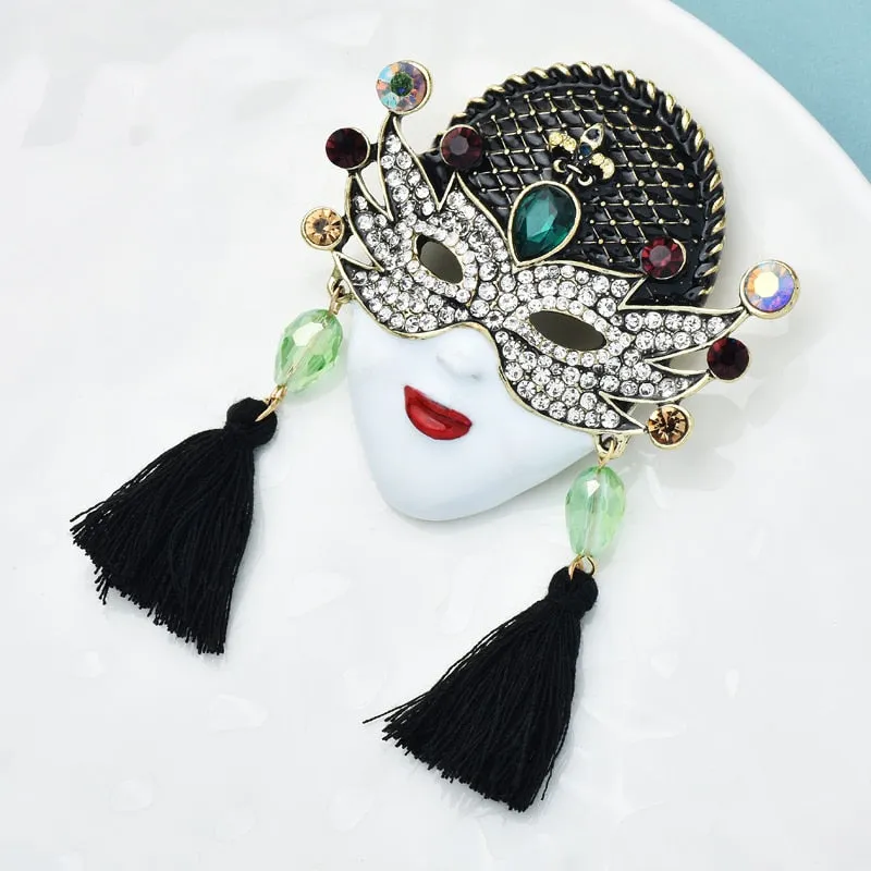 Big Vintage Beauty Face Brooches For Women