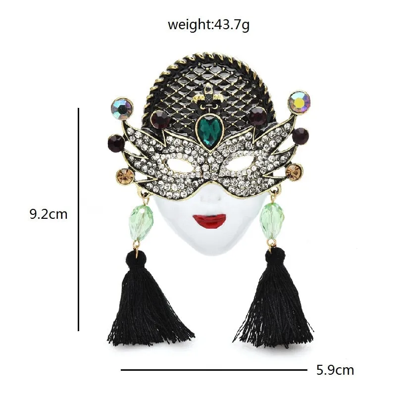 Big Vintage Beauty Face Brooches For Women