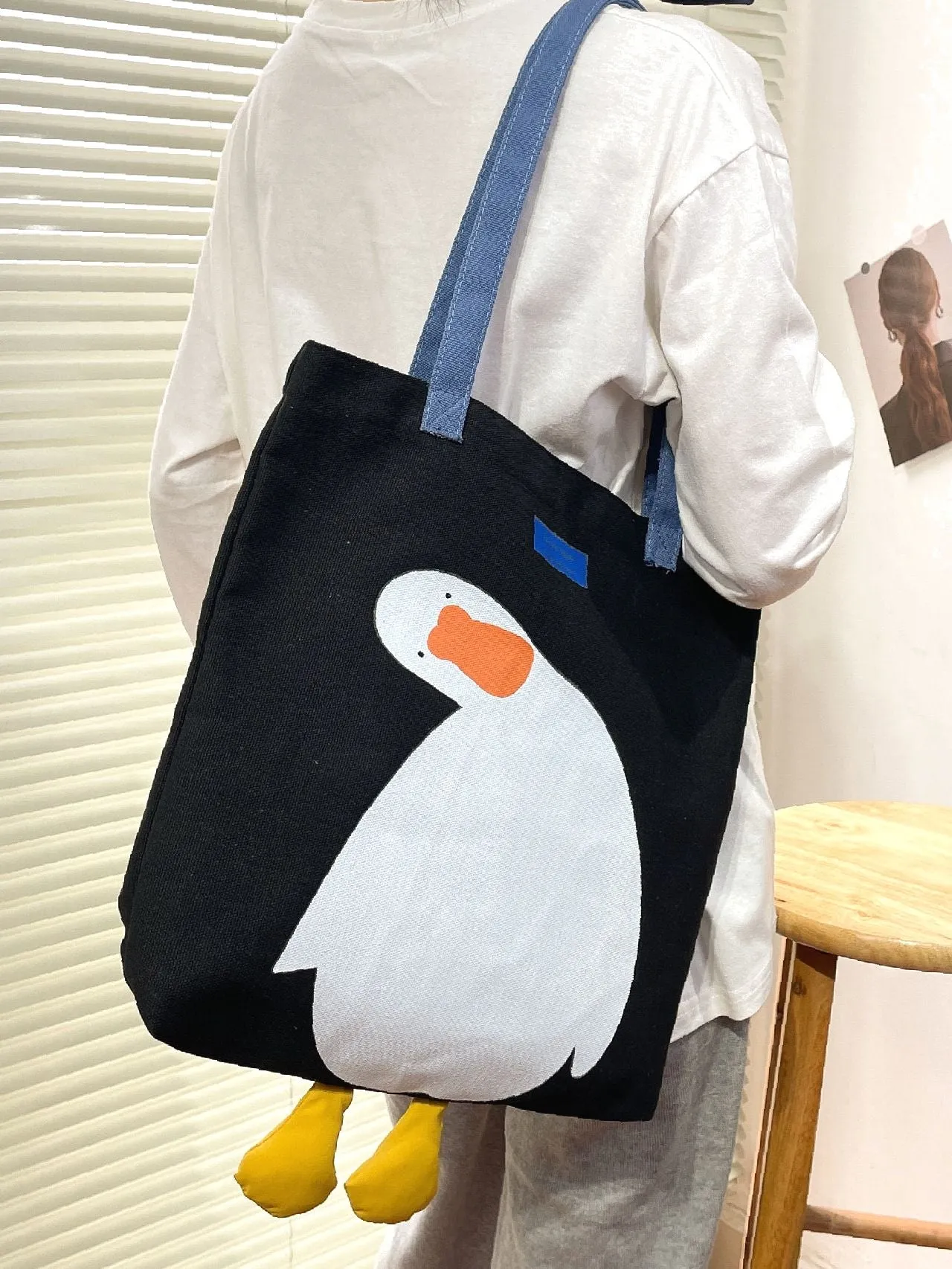 binfenxie - Cartoon Graphic Shopper Bag  - Women Tote Bags
