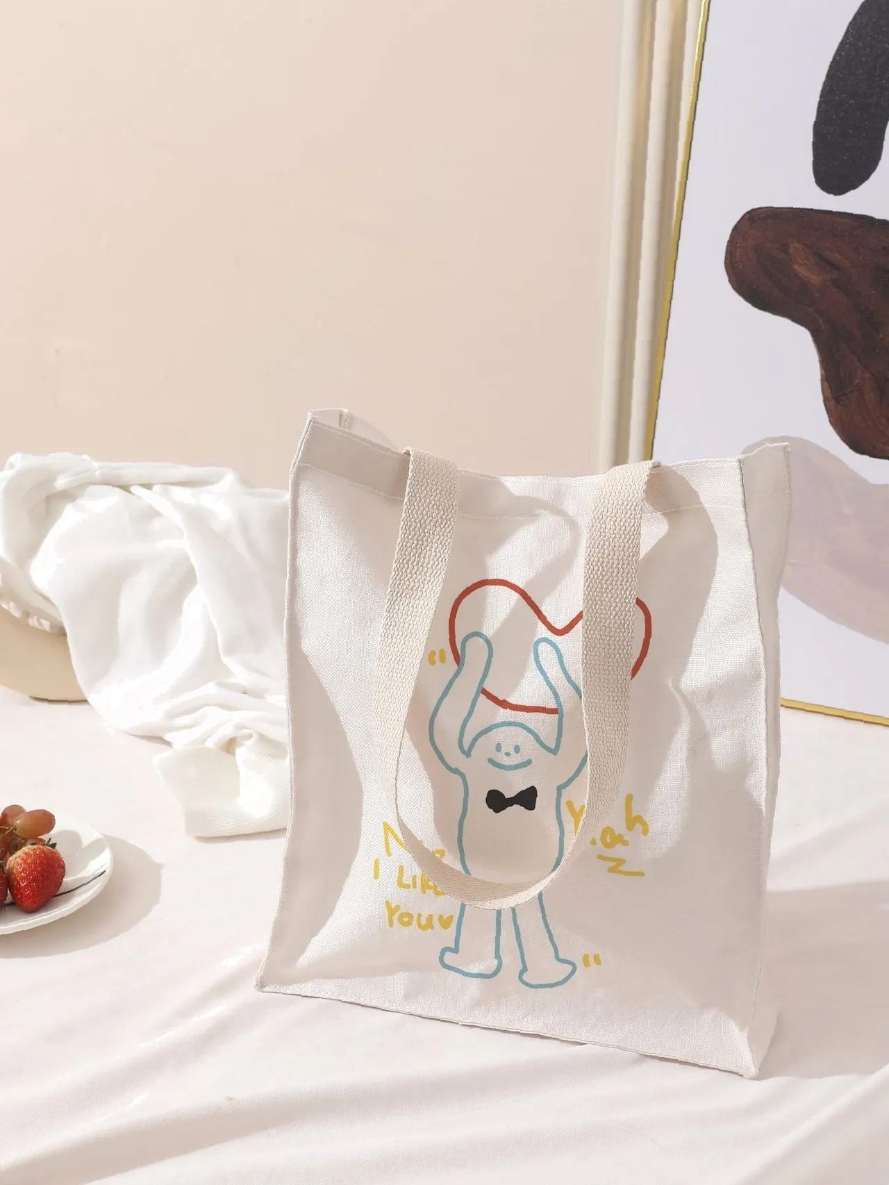 binfenxie - Cartoon Print Tote Bag  - Women Tote Bags