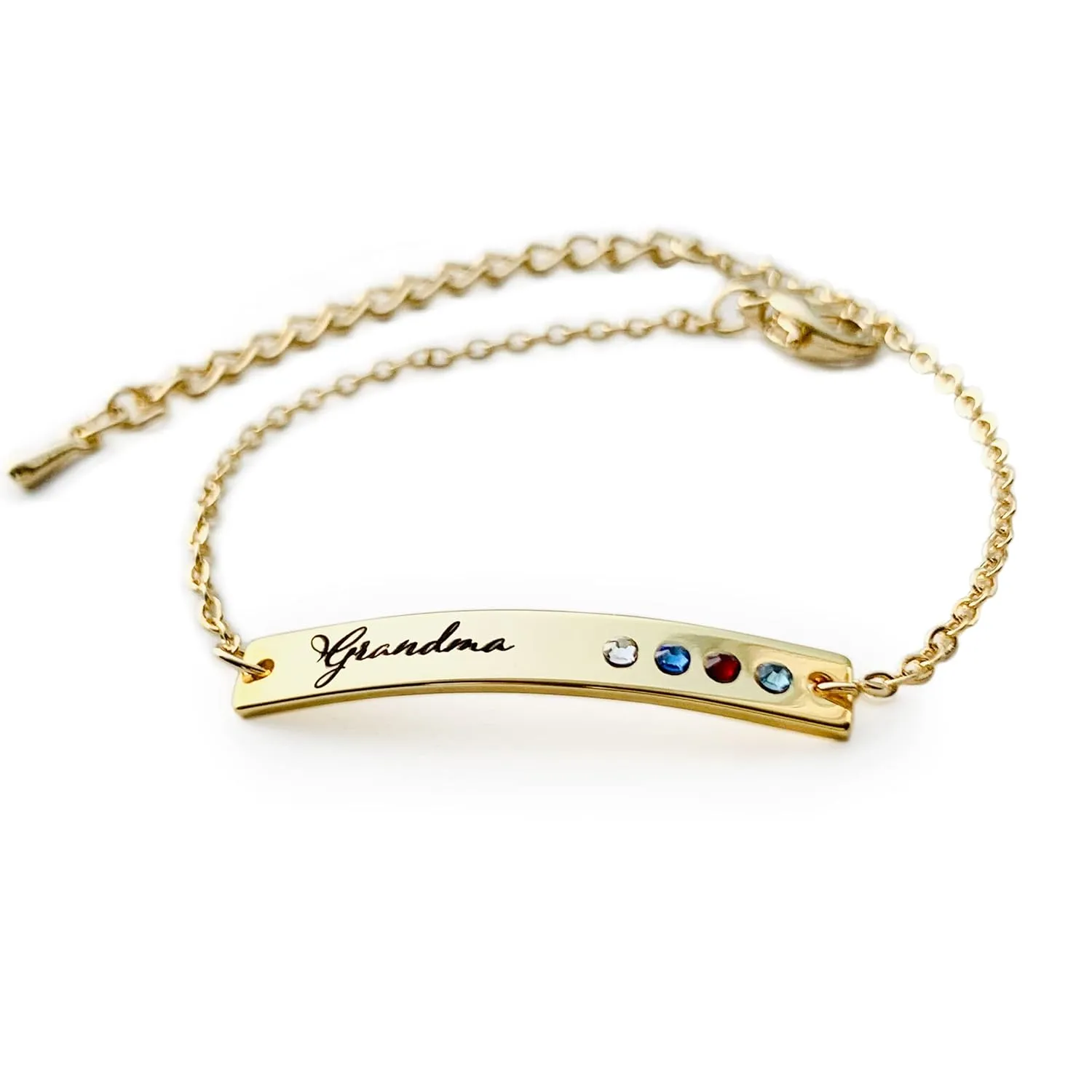 Birthstone Bracelet Custom Bar Bracelet Birthstone Bracelet Name Bracelet Gift for Her Birthday Gift Name Jewelry Gold Bar Gift for Mom