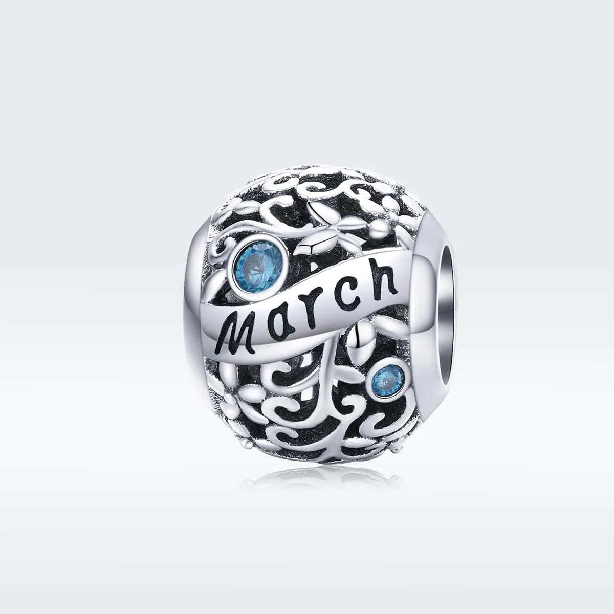 Birthstone Charm 925 Sterling Silver Birthday Charm Anniversary Charm Love Charm for Pandora Charm Bracelet