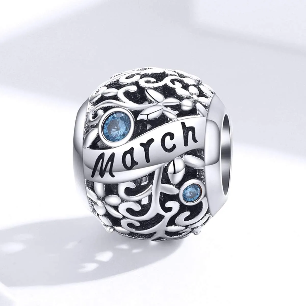 Birthstone Charm 925 Sterling Silver Birthday Charm Anniversary Charm Love Charm for Pandora Charm Bracelet