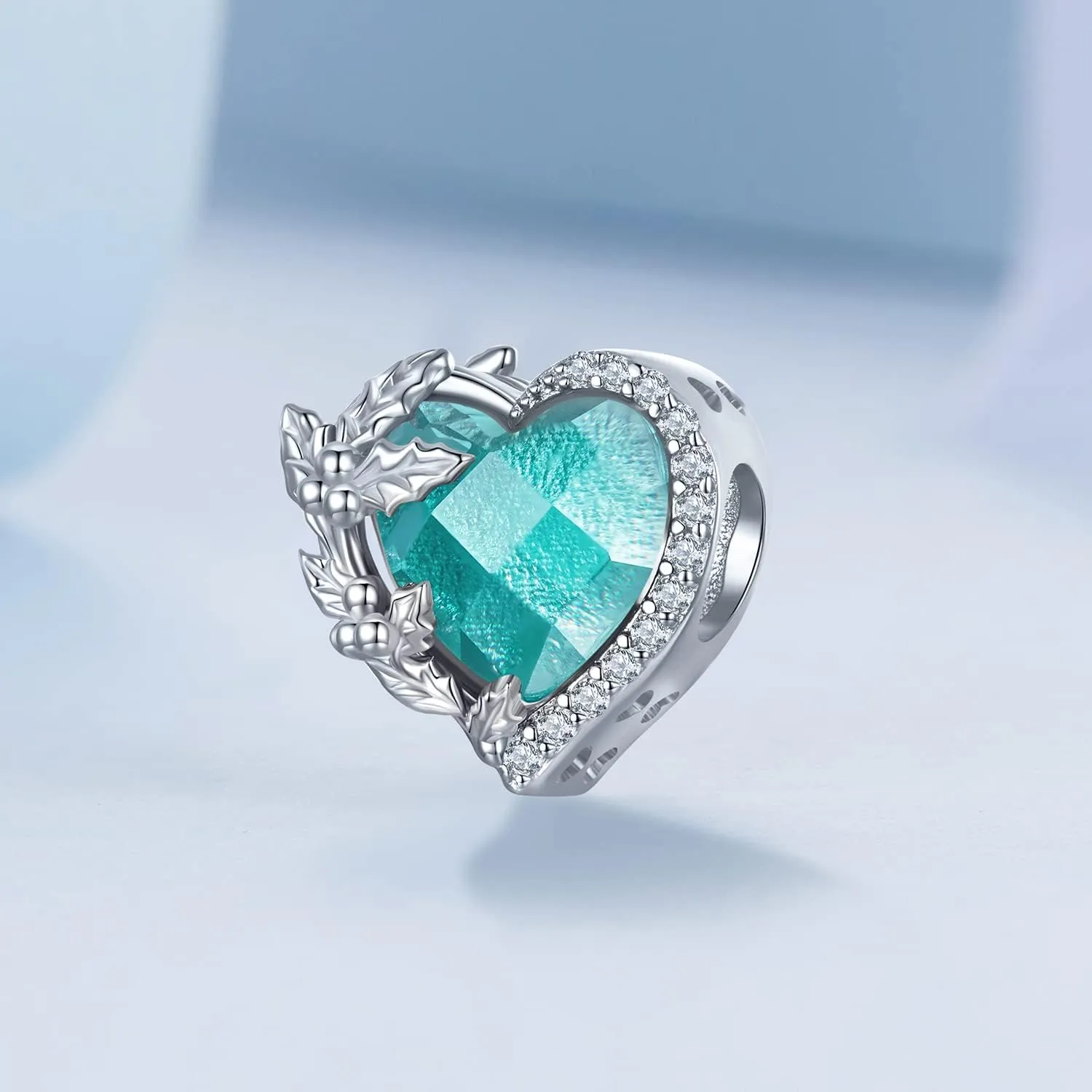 Birthstone Charm 925 Sterling Silver Birthday Charm Love Charm Heart Charm Anniversary Charm Flower Charm Christmas Charm for Pandora Charm Bracelet