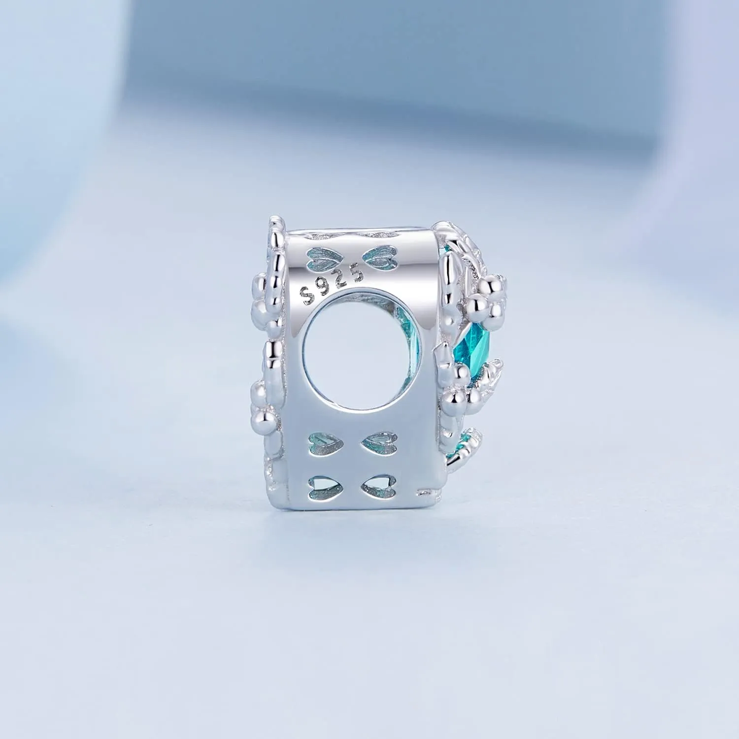 Birthstone Charm 925 Sterling Silver Birthday Charm Love Charm Heart Charm Anniversary Charm Flower Charm Christmas Charm for Pandora Charm Bracelet