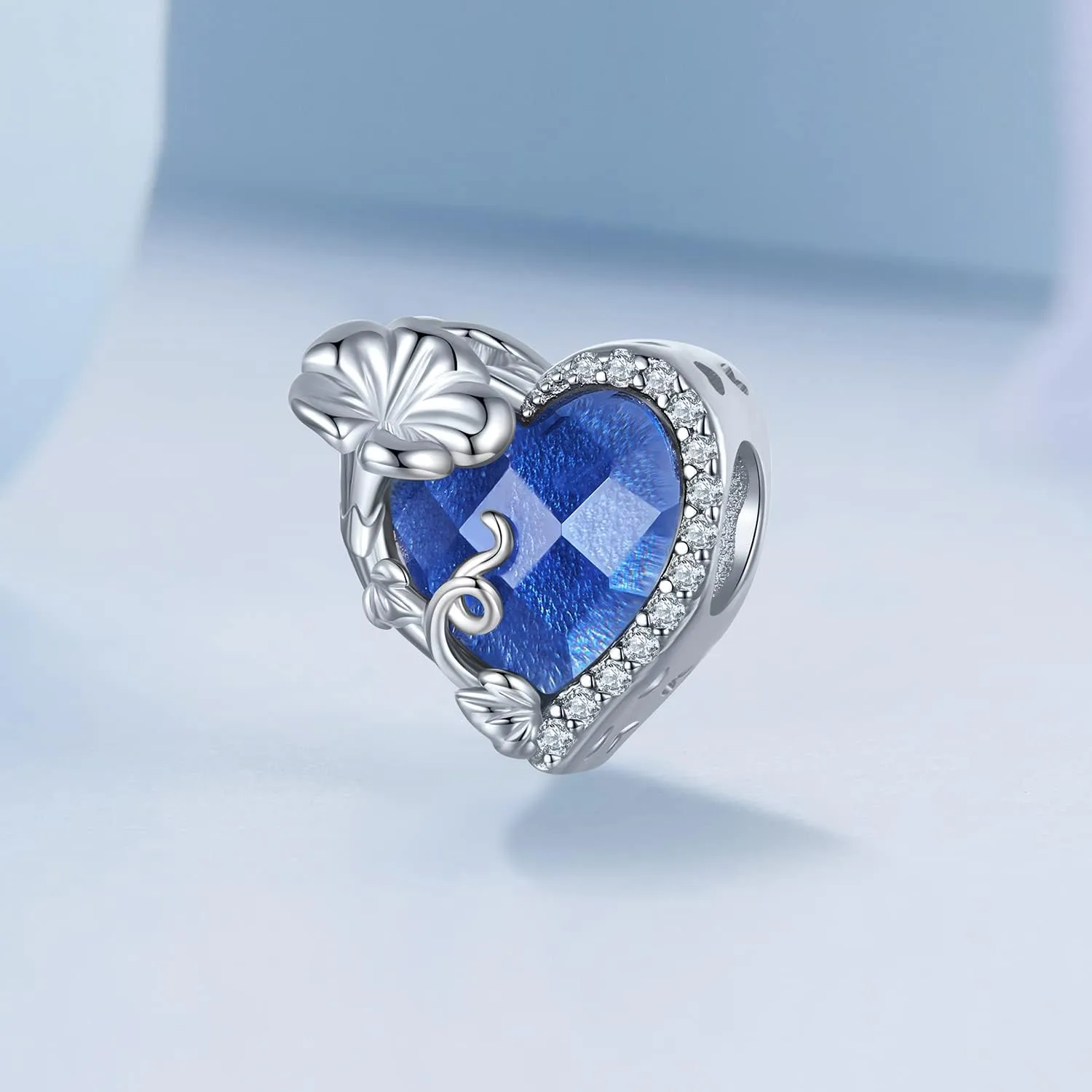 Birthstone Charm 925 Sterling Silver Birthday Charm Love Charm Heart Charm Anniversary Charm Flower Charm Christmas Charm for Pandora Charm Bracelet