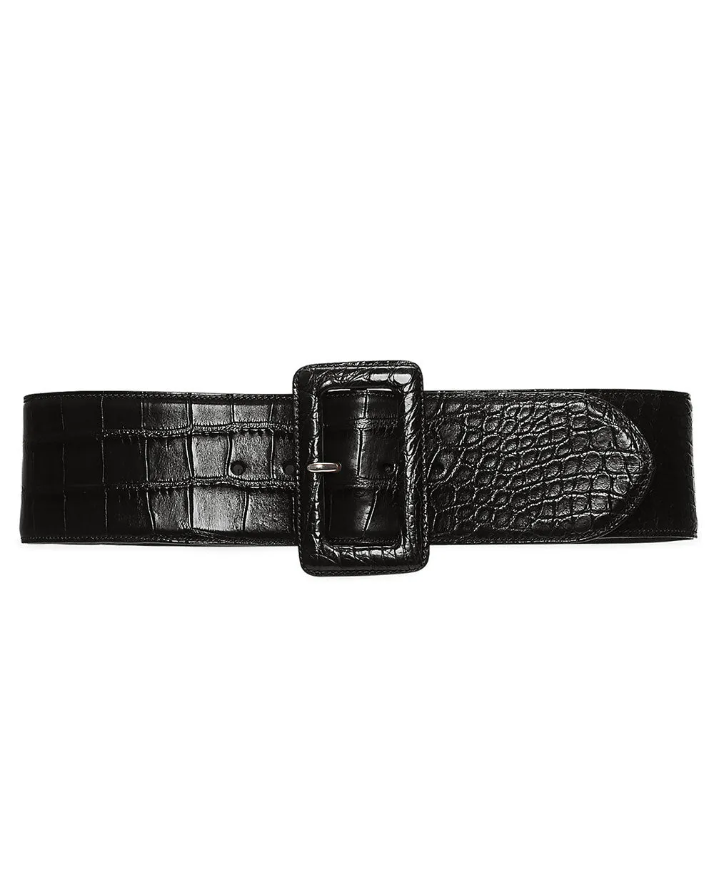 Black Alligator Trench Belt