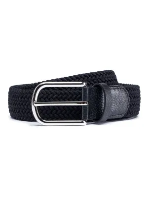 Black Elastic Braided Belt