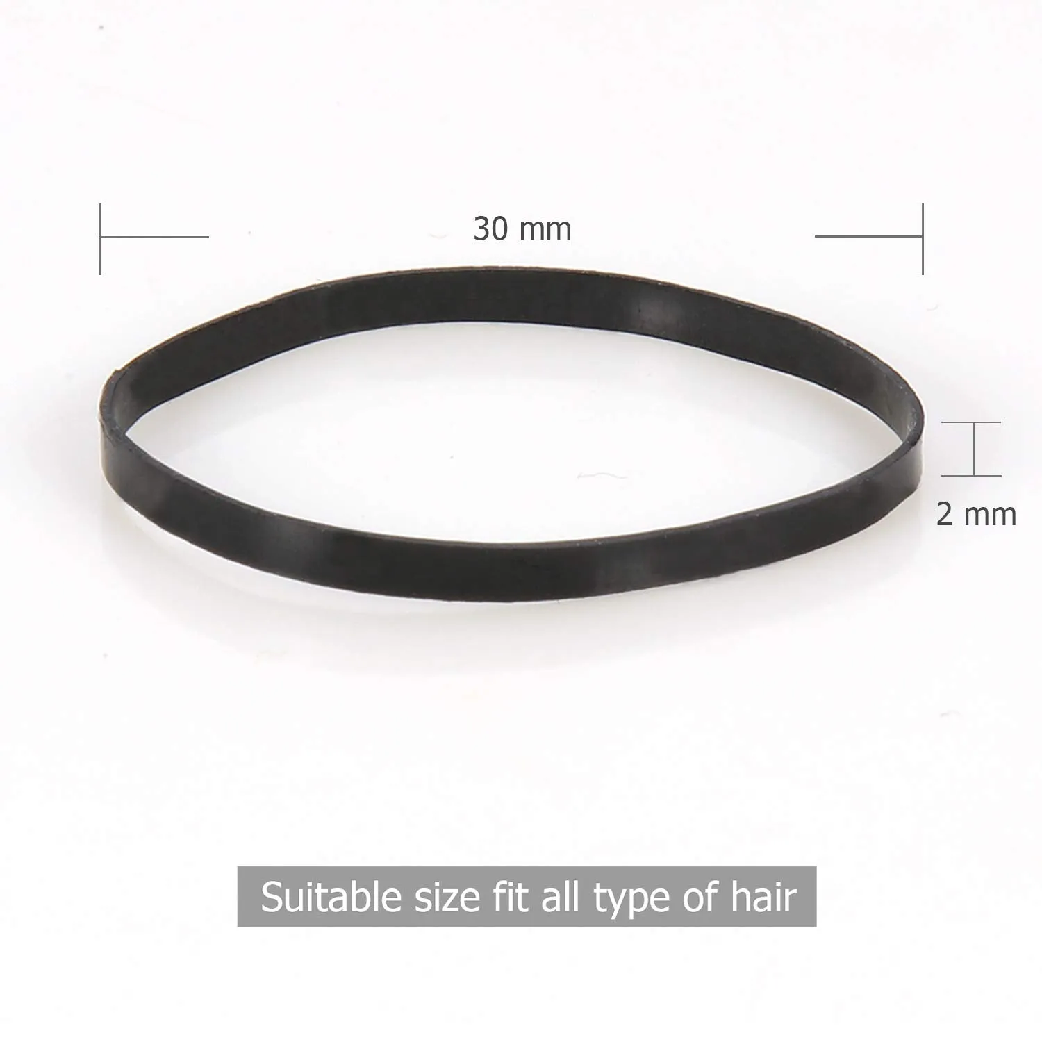 Black Elastic Hair Ties Rubber Bands Mini Polyband Soft Ponytail Holder for Kids Baby Girls Pack Hoyols 1500