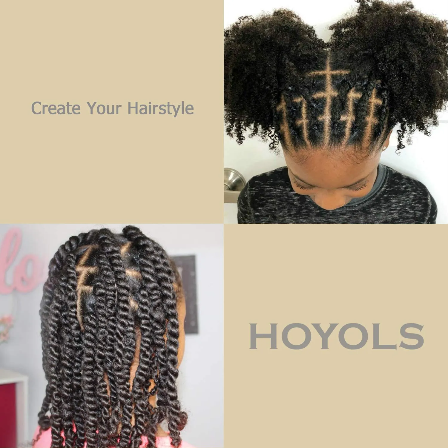 Black Elastic Hair Ties Rubber Bands Mini Polyband Soft Ponytail Holder for Kids Baby Girls Pack Hoyols 1500