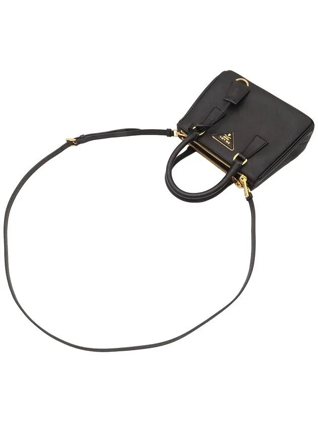 Black Sapphino Lux Gold Lettering Logo Mini 2WAY 1BA906