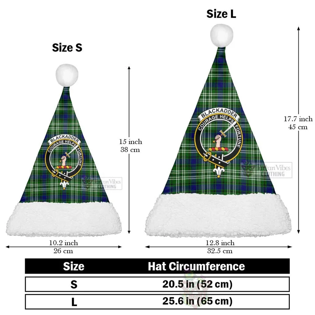 Blackadder Tartan Christmas Santa Hats with Family Crest