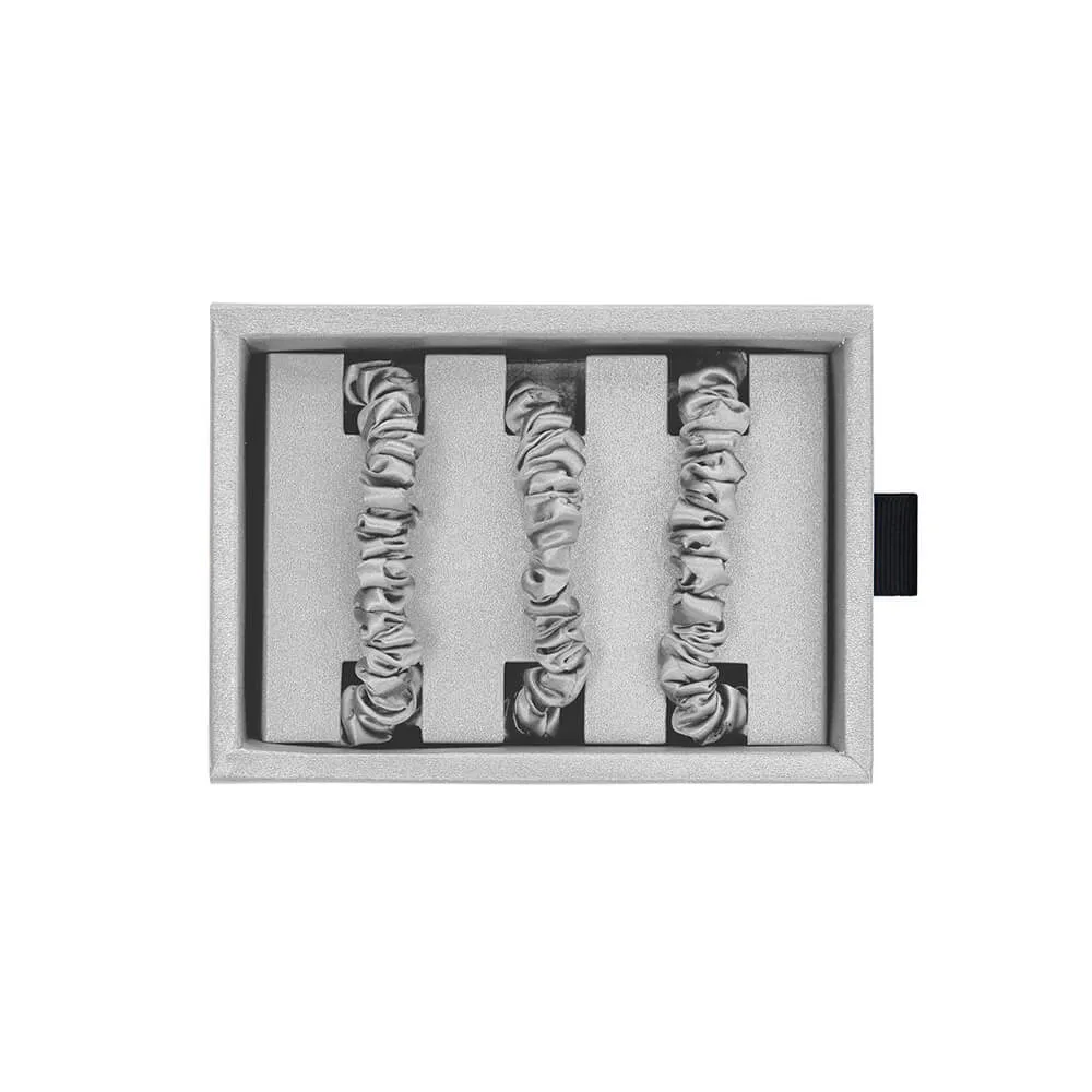 Blissy Skinny Scrunchies - Silver