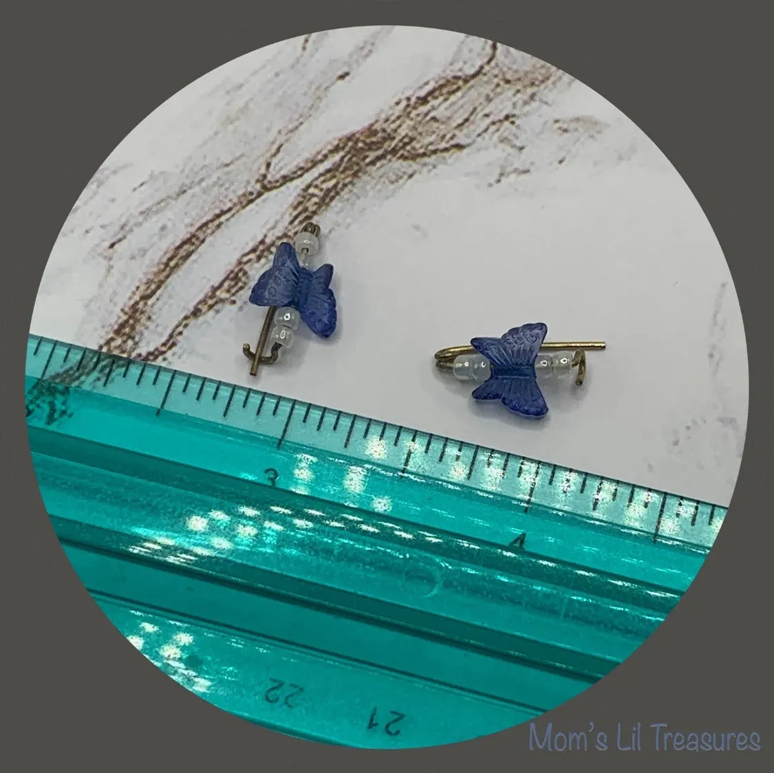 Blue Butterfly Doll Barrettes for 14” Doll • Hair Accessories