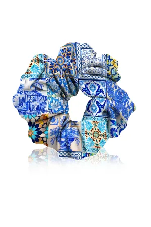 Blue Hair Scrunchies