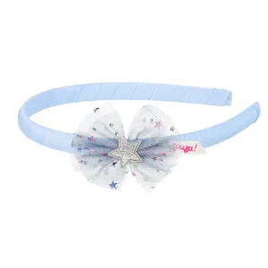 Blue Headband with Bow and Star