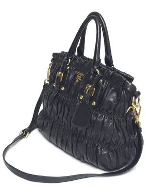 BN1336 Nappa Goffre leather tote bag shoulder