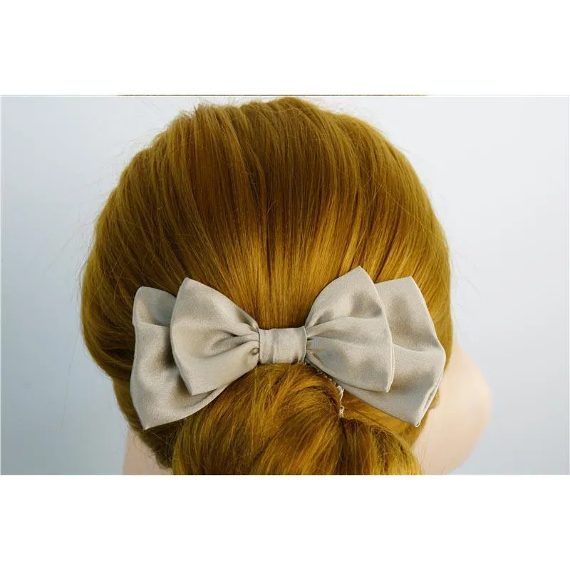 Bow Silk Scrunchies Tan
