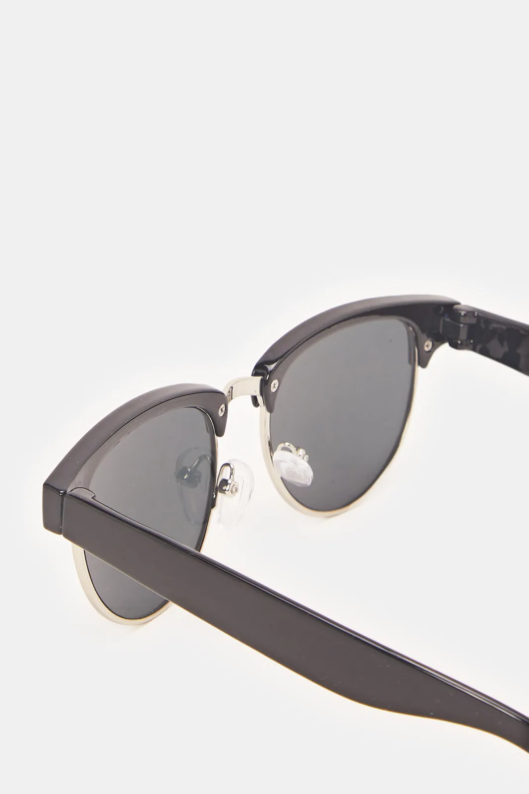 Boys Black Round Sunglasses