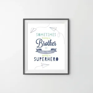 Brother Superhero Poster  | Paper airplanes