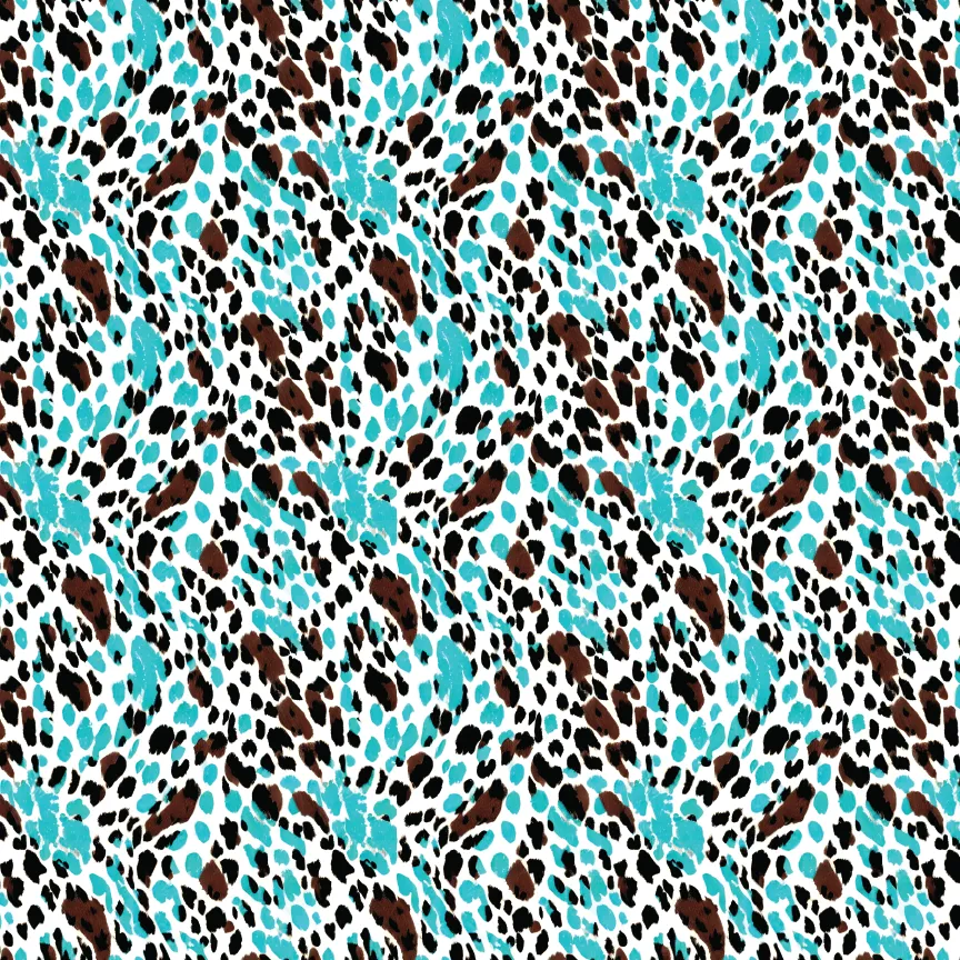 Brown & Teal Cowhide Pattern Acrylic Sheets