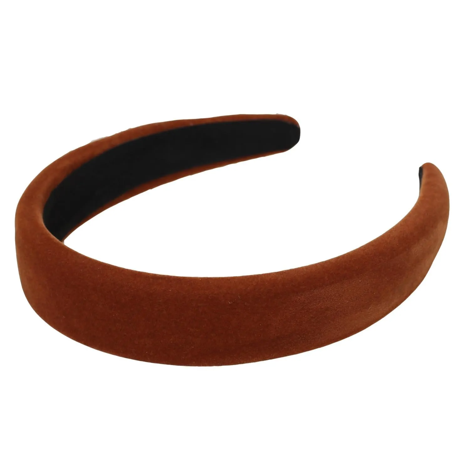 Brown Velvet Padded Headbands for Women Fashion Non slip Comfortable Head Bands for Women (brown, one size)