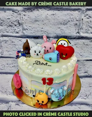 BTS Cartoon Cake