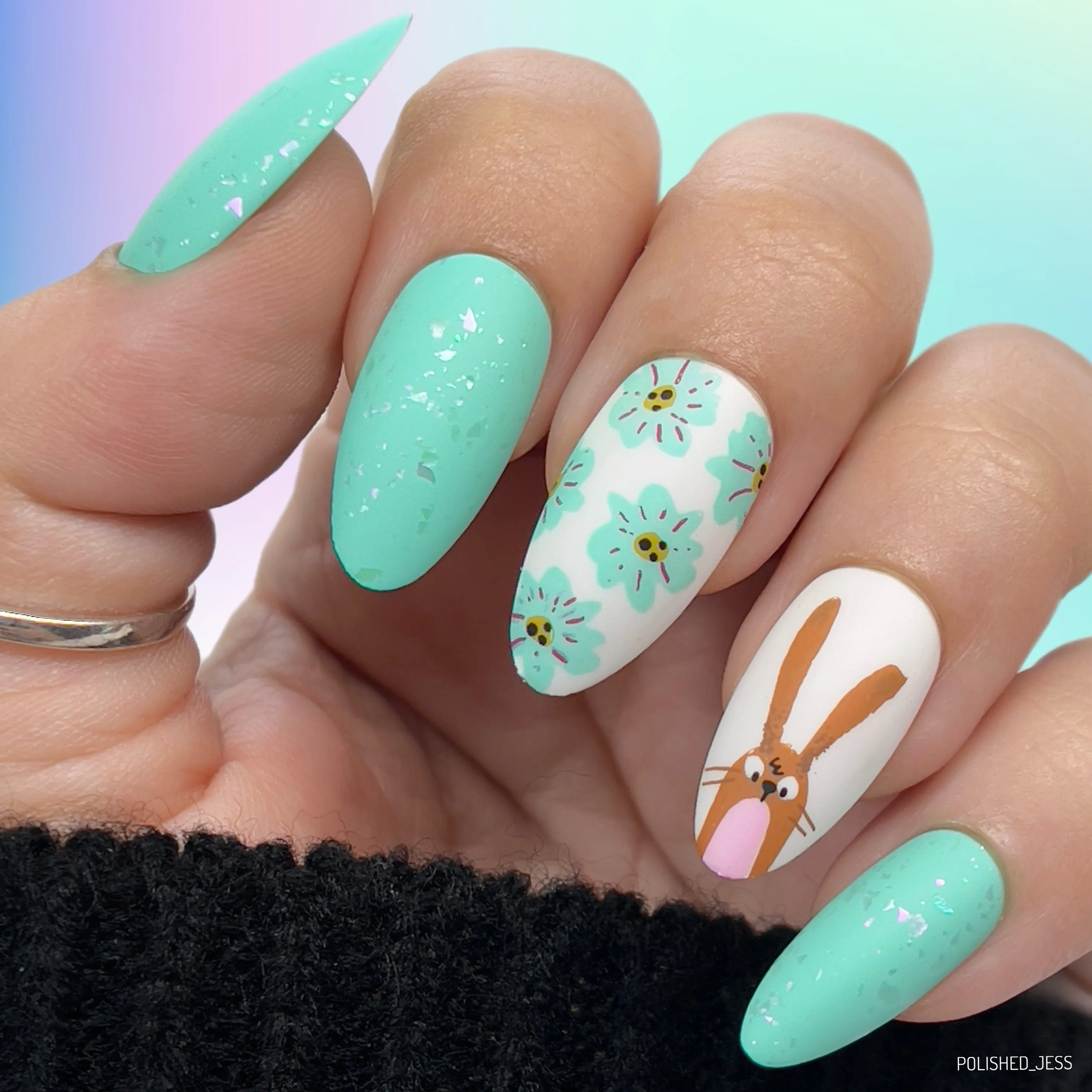 Bunny Bliss (CjSH-112) Steel Nail Art Layered Stamping Plate