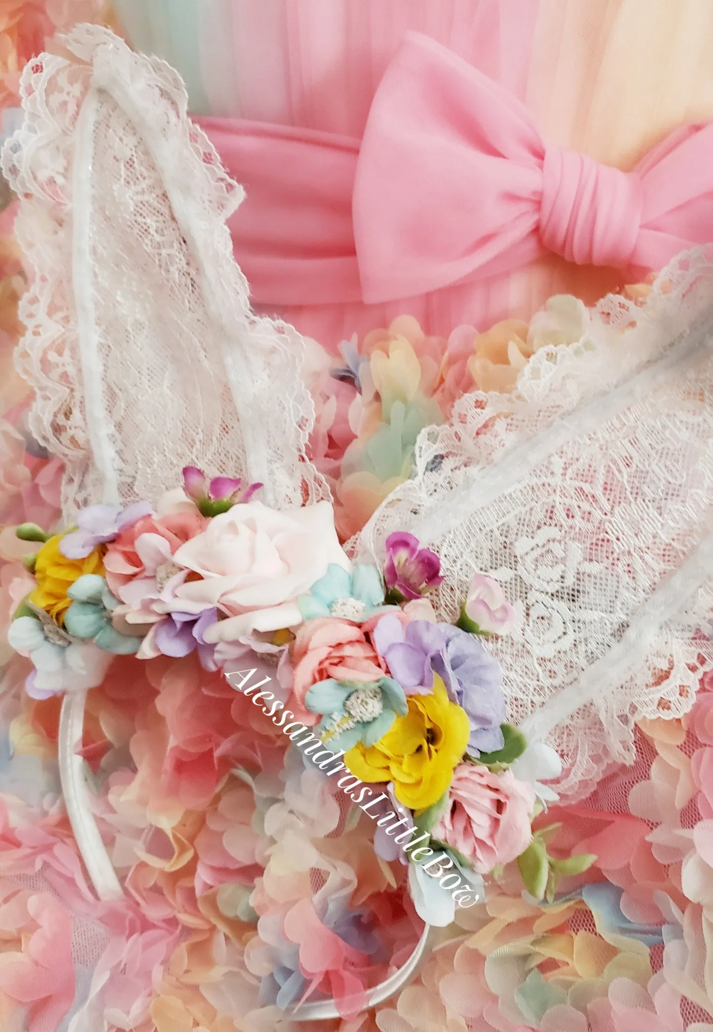 Bunny Couture Ears Headband in Colorful tones