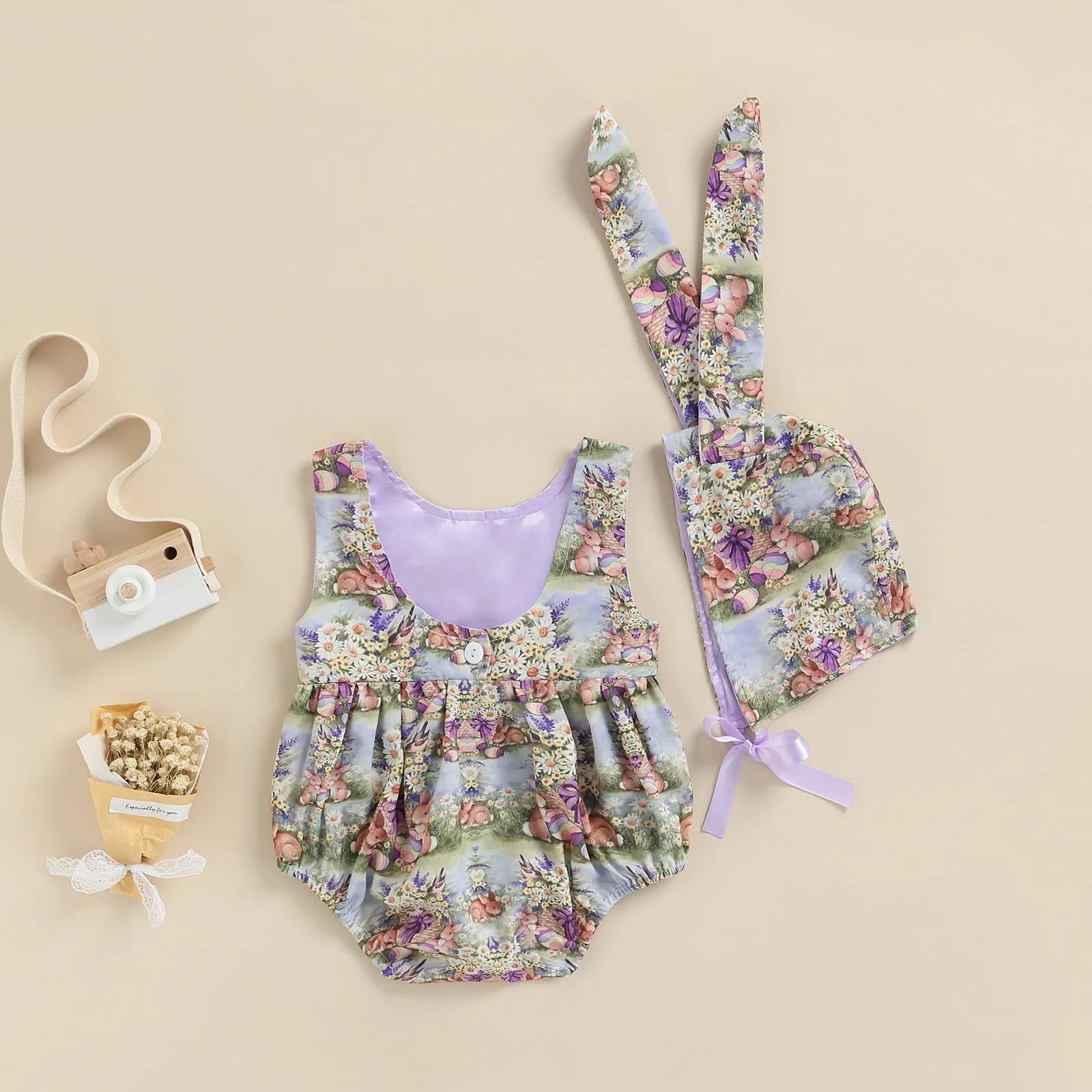 Bunny Romper and Bonnet Set
