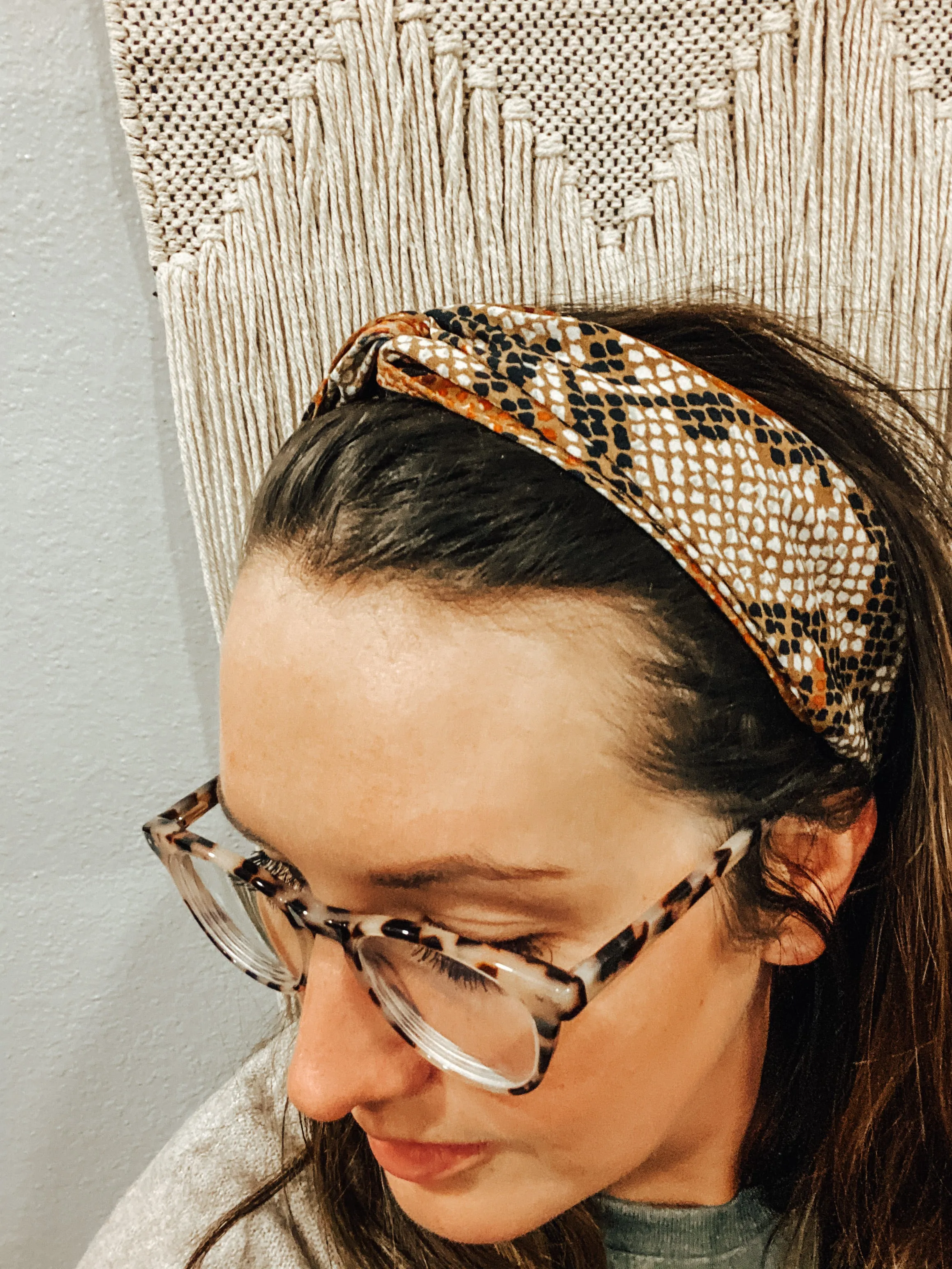 Burnt Orange Print Headbands