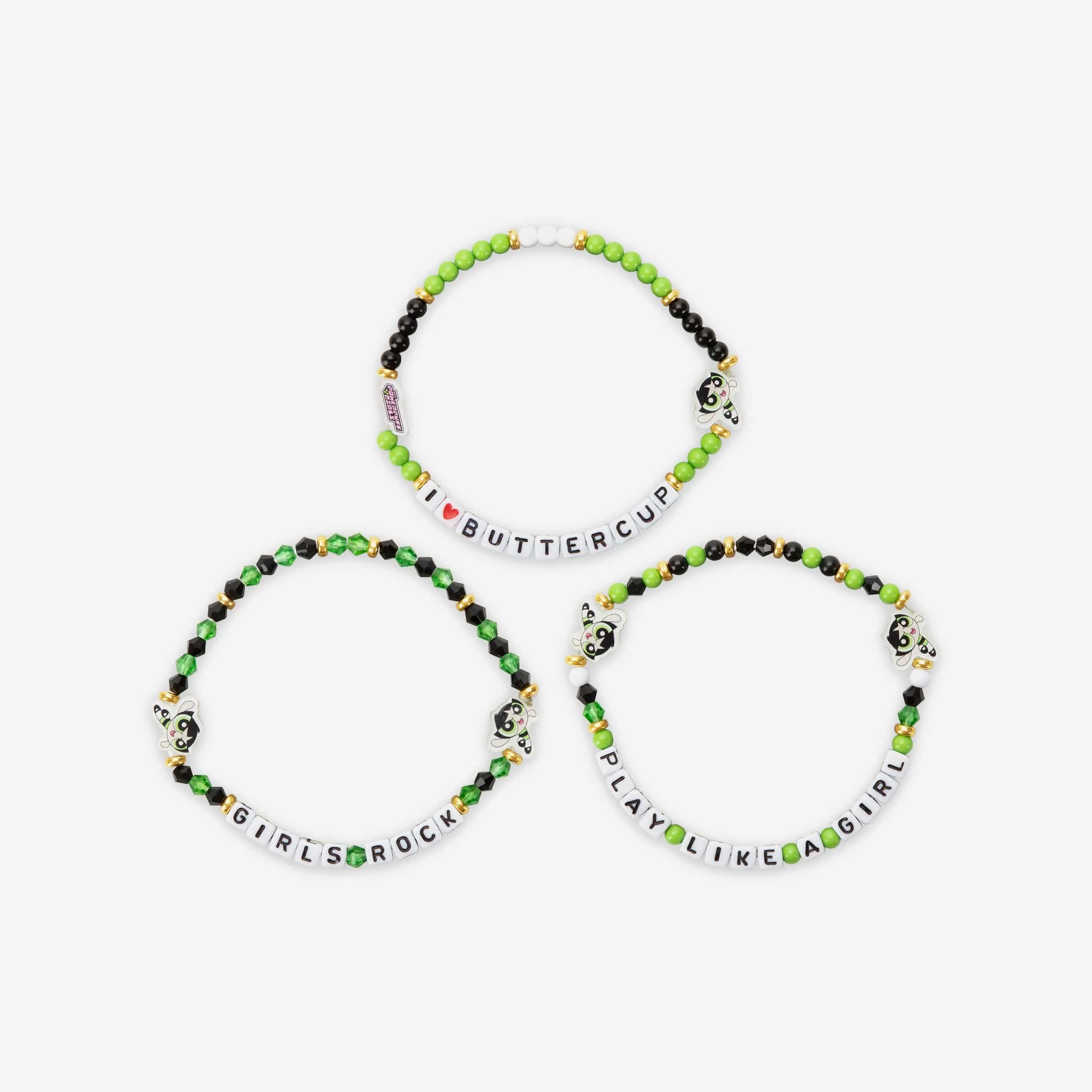 Buttercup The Powerpuff Girls 3 Pack Friendship Bracelet