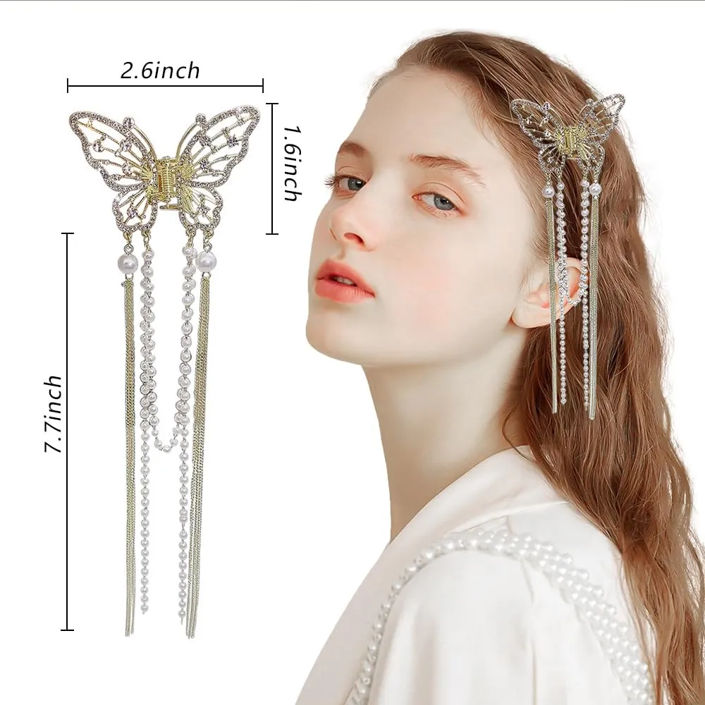 Butterfly Hair Clips for Styling Fancy Hair Claw Clip for Thin Hair for Women Elegant Small Hair Accesssories Hair Barrettes for Girls 1Pcs