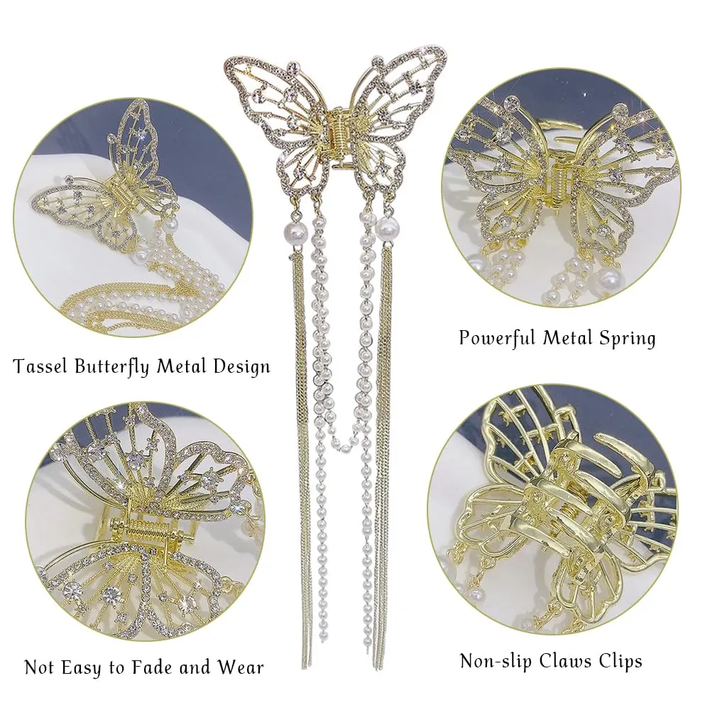 Butterfly Hair Clips for Styling Fancy Hair Claw Clip for Thin Hair for Women Elegant Small Hair Accesssories Hair Barrettes for Girls 1Pcs