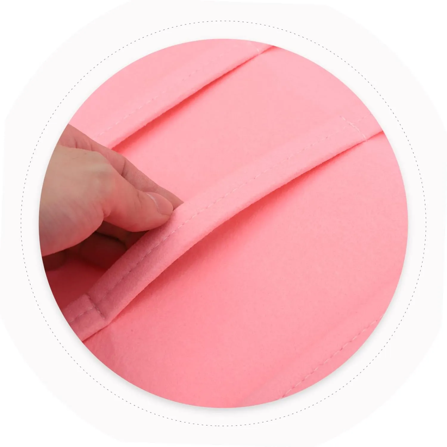 Cabilock Bow Holder for Girls Felt Claw Clip Organizer Hair Accessories Storage Bag Portable Chic Pink Hanging Holder
