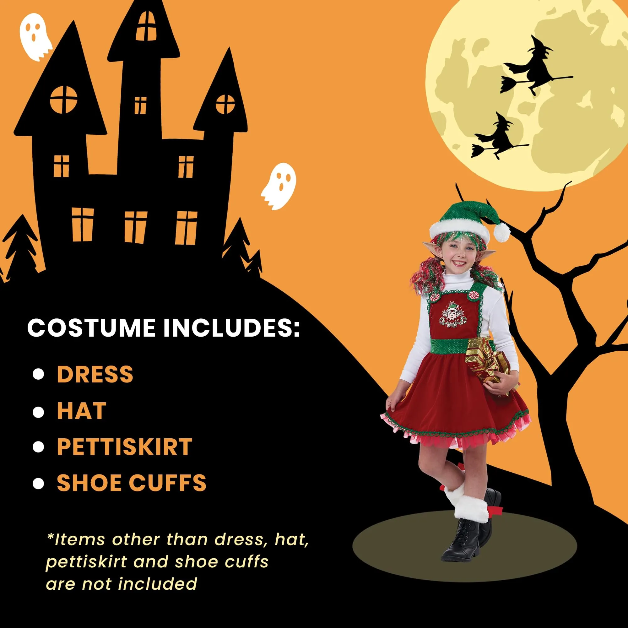 Candy Cane Elf Child Costume