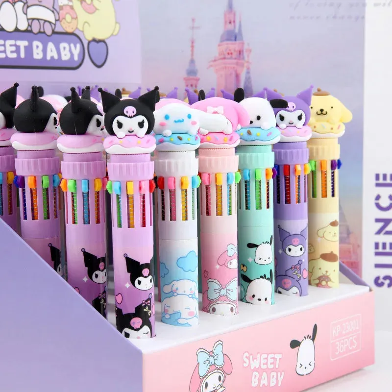 Cartoon 10 Colors Ballpoint Pens KI412