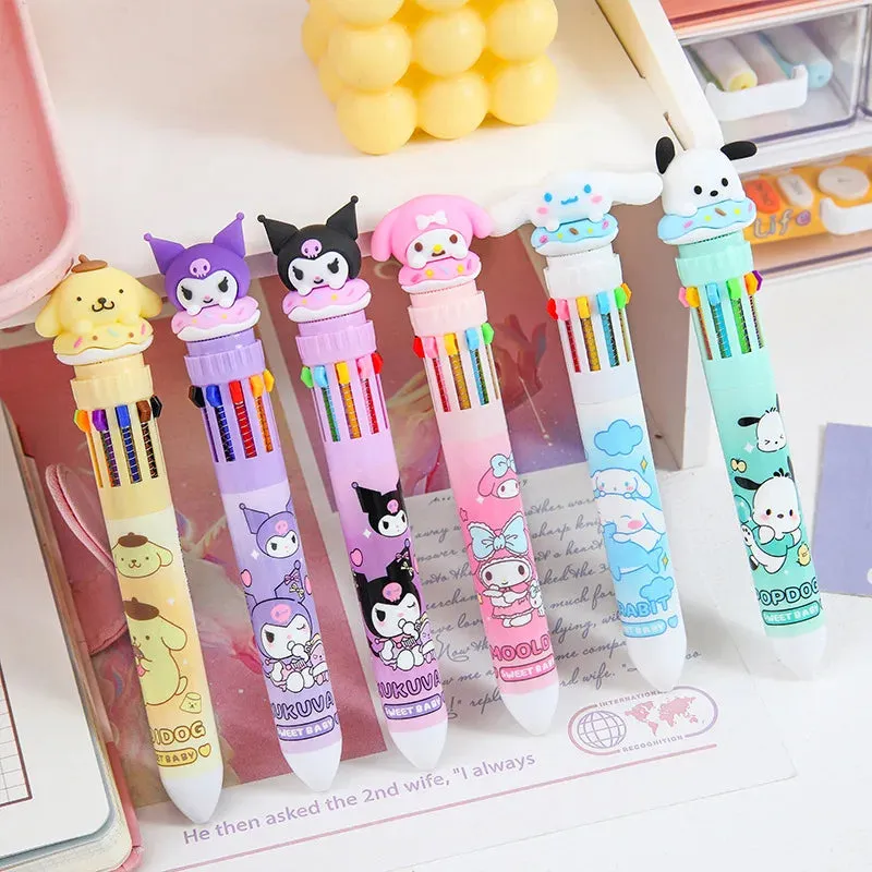 Cartoon 10 Colors Ballpoint Pens KI412
