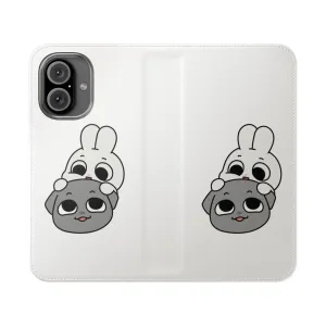 Cartoon Animal Couple Flip Cover Phone Case