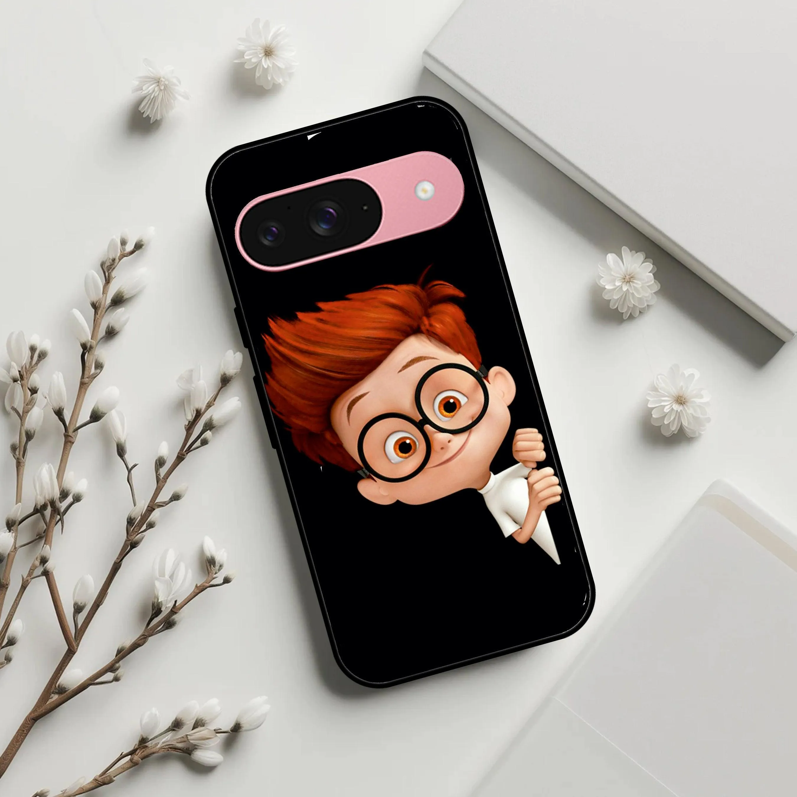 Cartoon Boy Glossy Metal Case Cover For Google