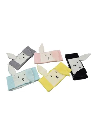 Cartoon Bunny Knitted Headband Earflap for Baby Boys Girls