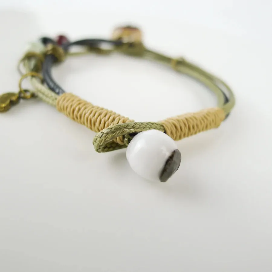 Cartoon Ceramic Hand Knitting beads Bracelets