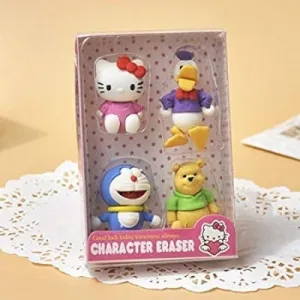 Cartoon Character Erasers (set of 4) School Stationary